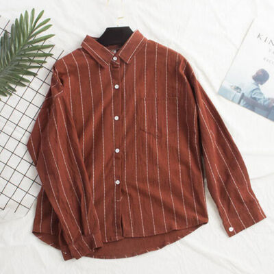 Female tunic Women Striped Print Loose Women Blouse And Tops Single-breasted Lapel Slim Long Sleeve Casual Ladies Tops
Female tunic Women Striped Print Loose Women Blouse And Tops Single-breasted Lapel Slim Long Sleeve Casual Ladies Tops