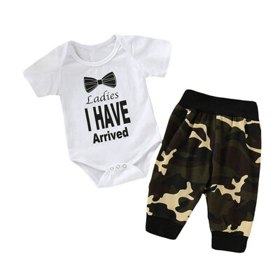Baby Clothes Set Summer Baby Boy Adorable Letter Print Tops Blouse Camouflage Trousers Casual Outfits Clothes
Baby Clothes Set Summer Baby Boy Adorable Letter Print Tops Blouse Camouflage Trousers Casual Outfits Clothes