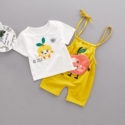 Children Summer Boys Girls Clothing Set Cartoon Apple Print Short Sleeve Round Collar Casual T-shirtBib Pants
Children Summer Boys Girls Clothing Set Cartoon Apple Print Short Sleeve Round Collar Casual T-shirtBib Pants