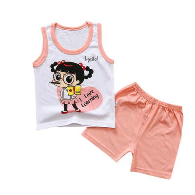 Summer Baby Boys Girls Clothes Set Sleeveless Cartoon Print Tops Vest Shorts Toddler Casual Outfits Sets
Summer Baby Boys Girls Clothes Set Sleeveless Cartoon Print Tops Vest Shorts Toddler Casual Outfits Sets