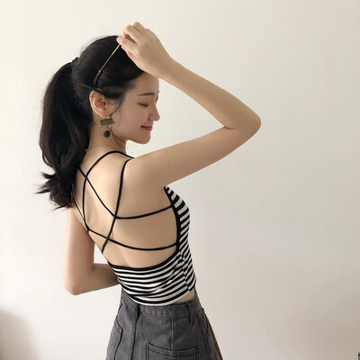 Womens Cotton Color Block Striped Backless Tank Top Casual Women New Arrival Beauty Back Tops Tank
Womens Cotton Color Block Striped Backless Tank Top Casual Women New Arrival Beauty Back Tops Tank