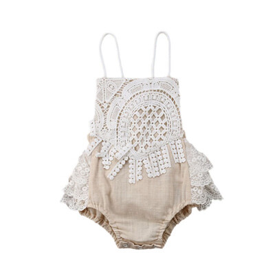 Summer Sleeveless Girl Rompers Newborn Baby Clothes Sleeveless Lace Sling Girl Jumpsuits Beach Holiday Princess Clothes
Summer Sleeveless Girl Rompers Newborn Baby Clothes Sleeveless Lace Sling Girl Jumpsuits Beach Holiday Princess Clothes