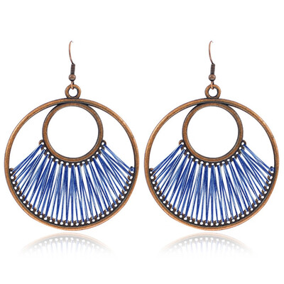 Handmade Knitted Bohemia Woven Vintage Round Hollow Earring Drop Ethnic Elliptical Yarn Earring
Handmade Knitted Bohemia Woven Vintage Round Hollow Earring Drop Ethnic Elliptical Yarn Earring