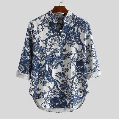 Toponeto Mens Printed Hawaiian Loose Cotton Linen Long Sleeve Casual Buttons T shirt
Toponeto Mens Printed Hawaiian Loose Cotton Linen Long Sleeve Casual Buttons T shirt