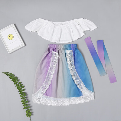 Baby girl summer clothes one-shoulder wrapped chest ruffled shirt top colored lace side dress for 1-5T
Baby girl summer clothes one-shoulder wrapped chest ruffled shirt top colored lace side dress for 1-5T