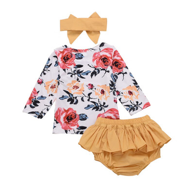 Infant Children Girls Sets Children Clothing Large Flower Long-sleeved T-ShirtPantskirtBow Hairband Three-piece Suits
Infant Children Girls Sets Children Clothing Large Flower Long-sleeved T-ShirtPantskirtBow Hairband Three-piece Suits