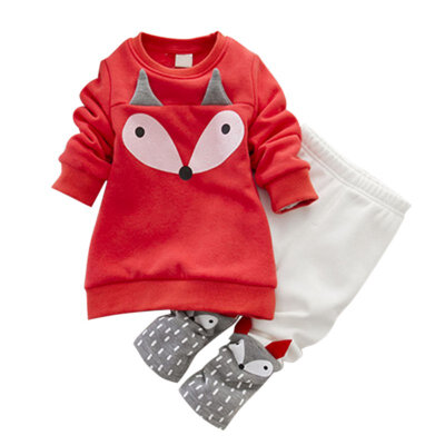 1-4Y Small Cartoon Fox Cotton Thick Velvet Long-Sleeved Warm Winter Sweater Suits Sets For Baby Boys Girls
1-4Y Small Cartoon Fox Cotton Thick Velvet Long-Sleeved Warm Winter Sweater Suits Sets For Baby Boys Girls