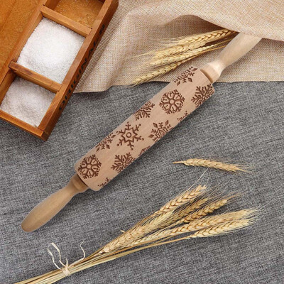 Gobestart Christmas Rolling Pin Engraved Carved Wood Embossed Rolling Pin Kitchen Tool
Gobestart Christmas Rolling Pin Engraved Carved Wood Embossed Rolling Pin Kitchen Tool