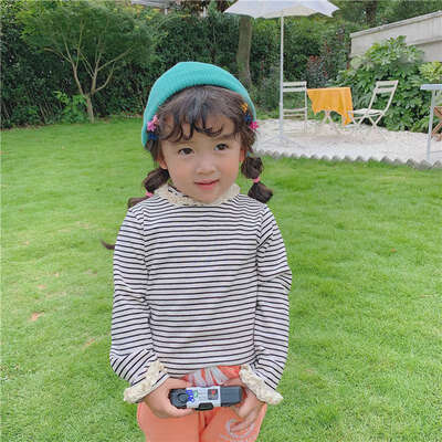 Baby Girl Striped Lace Long Sleeve T-Shirt Spring Autumn Casual Fashion Kids Blouse 1-8Y
Baby Girl Striped Lace Long Sleeve T-Shirt Spring Autumn Casual Fashion Kids Blouse 1-8Y