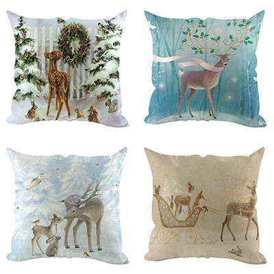Tailored 4Pcs Christmas Pillow Cover Pillowcases Decorative Sofa Cushion Cover Decoration
Tailored 4Pcs Christmas Pillow Cover Pillowcases Decorative Sofa Cushion Cover Decoration