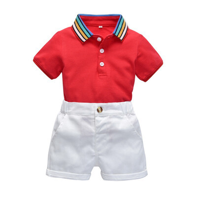 Baby Boys Clothes Summer Boy Rainbow Collar Clothing Set 2pcs Set Bebe Gentleman Shirt Shorts Clothes For Boys 0-5Y
Baby Boys Clothes Summer Boy Rainbow Collar Clothing Set 2pcs Set Bebe Gentleman Shirt Shorts Clothes For Boys 0-5Y