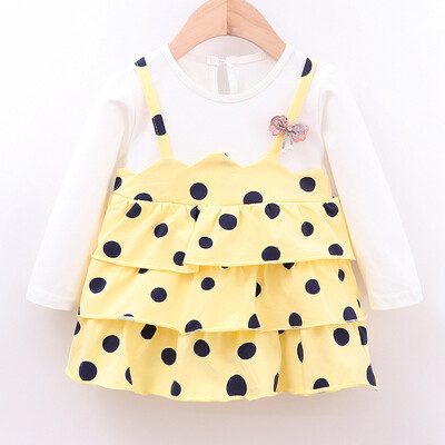 NEW Autumn Casual Baby Girls Fake 2 Piece Dot Pattern Long Sleeve Dress Kids Toddler Pageant Sundress Dresses For Girls
NEW Autumn Casual Baby Girls Fake 2 Piece Dot Pattern Long Sleeve Dress Kids Toddler Pageant Sundress Dresses For Girls
