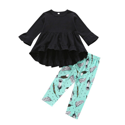 Spring Autumn Casual Baby Girl Long Sleeve Top And Printing Trousers Kit Kid Two-piece Outfit Set
Spring Autumn Casual Baby Girl Long Sleeve Top And Printing Trousers Kit Kid Two-piece Outfit Set