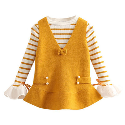 2019 New Autumn Casual Baby Girls Stripe Print Long Flare Sleeve 2 Piece Dress Kids Princess Dresses
2019 New Autumn Casual Baby Girls Stripe Print Long Flare Sleeve 2 Piece Dress Kids Princess Dresses