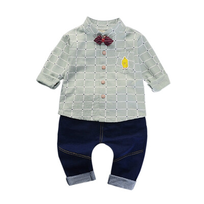 Baby Boy Clothes 2Pcs Cotton Fashion Plaid Print Long Sleeve Shirt Blouse Denim Trousers Casual Outfits Clothes
Baby Boy Clothes 2Pcs Cotton Fashion Plaid Print Long Sleeve Shirt Blouse Denim Trousers Casual Outfits Clothes