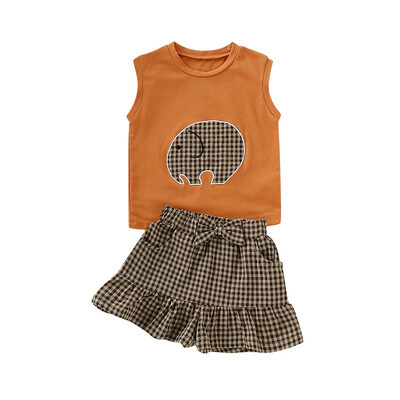 Summer Clothes Set 2PCS for Girls Sleeveless T-shirt Casual Plaid Short Set for Kids Girls
Summer Clothes Set 2PCS for Girls Sleeveless T-shirt Casual Plaid Short Set for Kids Girls