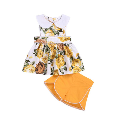 Summer Baby Girls Casual Sleeveless Floral Print T-shirt Dress TopsShorts Suits Costume Set
Summer Baby Girls Casual Sleeveless Floral Print T-shirt Dress TopsShorts Suits Costume Set