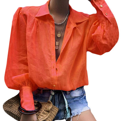 Women Blouses Vintage Lantern Sleeve Autumn Winter V-Neck Blouse Female Loose Shirts Tops blusas mujer
Women Blouses Vintage Lantern Sleeve Autumn Winter V-Neck Blouse Female Loose Shirts Tops blusas mujer