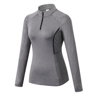 T-Shirt Women Autumn Zipper Long Sleeve Sports Fitness Training Quick-Drying Clothes Stand Collar Slim T-Shirt Tops haut femme
T-Shirt Women Autumn Zipper Long Sleeve Sports Fitness Training Quick-Drying Clothes Stand Collar Slim T-Shirt Tops haut femme