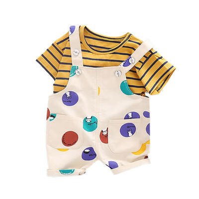 Cartoon Baby Boys Clothes Set Striped Print T-shirt Blouse ShirtStrap Floral Shorts Casual Outfits Kids Clothes Sets
Cartoon Baby Boys Clothes Set Striped Print T-shirt Blouse ShirtStrap Floral Shorts Casual Outfits Kids Clothes Sets