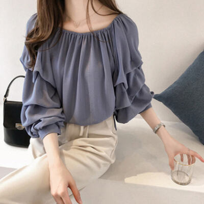 Women Solid Color Slim Sweet Sexy One Word Collar Long Sleeve Casual Autumn Loose Tops Blouse New Arrived
Women Solid Color Slim Sweet Sexy One Word Collar Long Sleeve Casual Autumn Loose Tops Blouse New Arrived