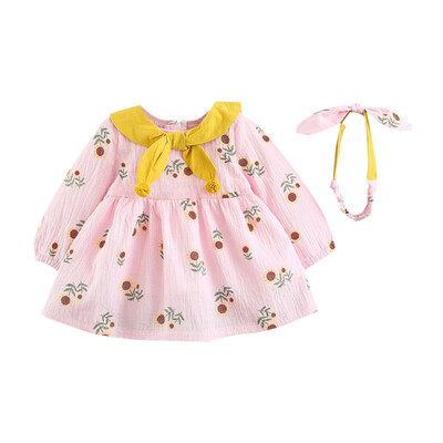 Girls Dress Autumn Casual Baby Girls Floral Pattern Long Sleeve Dress With Headband Kids Toddler Pageant Sundress
Girls Dress Autumn Casual Baby Girls Floral Pattern Long Sleeve Dress With Headband Kids Toddler Pageant Sundress