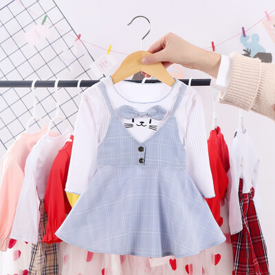 Children Autumn Girls Cute Plaid Print Fake Two Piece Bottoming Long Sleeved Sweet Princess Dress New
Children Autumn Girls Cute Plaid Print Fake Two Piece Bottoming Long Sleeved Sweet Princess Dress New