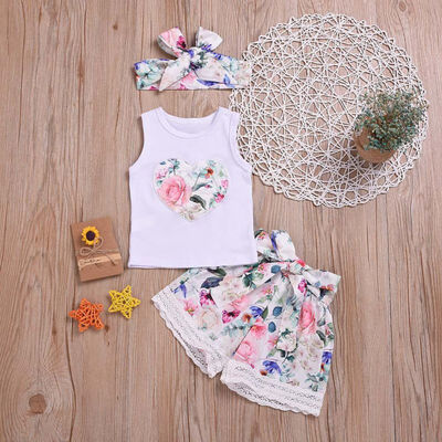 Summer Baby Girls Sleevless Floral Print Vest TopsShorts Suits With Headband Casual Outfits Sets
Summer Baby Girls Sleevless Floral Print Vest TopsShorts Suits With Headband Casual Outfits Sets
