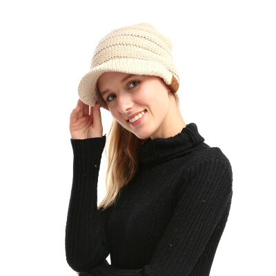 Winter Women Girl Soft Warm Knitted Thicken Hat Ponytail Beanie Caps with Visor Outdoor Snow Ski Sports Cap
Winter Women Girl Soft Warm Knitted Thicken Hat Ponytail Beanie Caps with Visor Outdoor Snow Ski Sports Cap