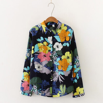 Autumn Casual Sweet Print Female Blouse Loose Full Sleeve Turn-Down Collar Shirts Women Tops
Autumn Casual Sweet Print Female Blouse Loose Full Sleeve Turn-Down Collar Shirts Women Tops