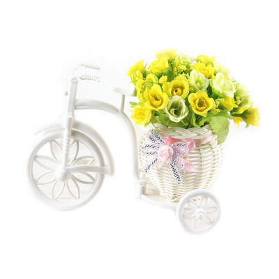 Artificial Flower Wheeled Tricycle Basket Bowknot Bonsai Set Home Decor Props for Living Room Office
Artificial Flower Wheeled Tricycle Basket Bowknot Bonsai Set Home Decor Props for Living Room Office