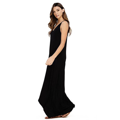 2019 New Women Dress Vest Sling Family Summer Dress Beach Sexy Pocket Long robe femme Irregular Sleeveless Dress
2019 New Women Dress Vest Sling Family Summer Dress Beach Sexy Pocket Long robe femme Irregular Sleeveless Dress