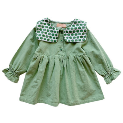 Children Spring Autumn Girls Cute Print Doll Collar Princess Long-Sleeved Sweet Princess Dress Clothes
Children Spring Autumn Girls Cute Print Doll Collar Princess Long-Sleeved Sweet Princess Dress Clothes