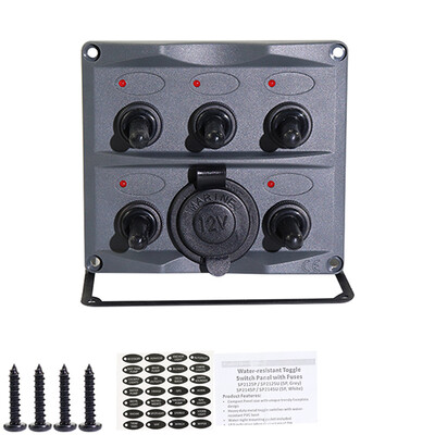 5 Channel Toggle Switch OnOff Panel LED Indicator Light Boat Car Bus Control Button Panel
5 Channel Toggle Switch OnOff Panel LED Indicator Light Boat Car Bus Control Button Panel