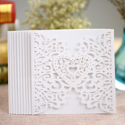 20Pcs Romantic Wedding Party Invitation Card Delicate Carved Heart Pattern Decoration
20Pcs Romantic Wedding Party Invitation Card Delicate Carved Heart Pattern Decoration