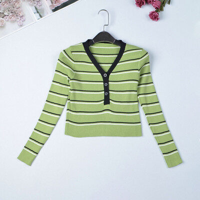 Retro chic womens sweaters striped v neck korean style ladies slim fit jumpers autumn female clothes pull pullover
Retro chic womens sweaters striped v neck korean style ladies slim fit jumpers autumn female clothes pull pullover