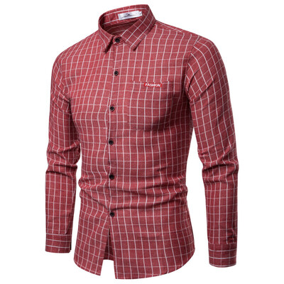 Tailored Mens Fashion Business Leisure Plaid Printing Long-sleeved Shirt Tops Blouse
Tailored Mens Fashion Business Leisure Plaid Printing Long-sleeved Shirt Tops Blouse