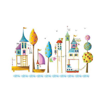 60x90CM Cartoon House Patterns PVC Material Removable Lovely Wall Stickers Self-adhesion Wall Decal
60x90CM Cartoon House Patterns PVC Material Removable Lovely Wall Stickers Self-adhesion Wall Decal