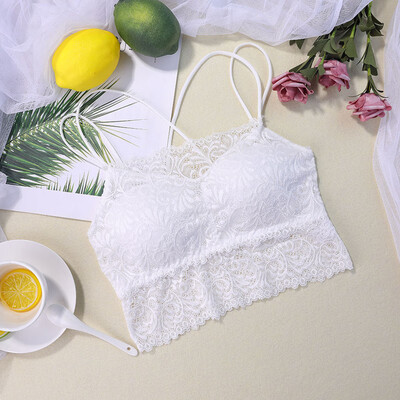Fashion Lace Patchwork Sling Detachable Chest Pad Seamless Back Cross Bra Tube Tops Solid Color Camisoles Slim Tops Women
Fashion Lace Patchwork Sling Detachable Chest Pad Seamless Back Cross Bra Tube Tops Solid Color Camisoles Slim Tops Women