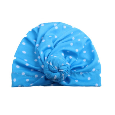

Sweet Dot Baby Girl Hat with Bow Candy Color Baby Turban Cap for Girls Elastic Infant Accessories 1 PC