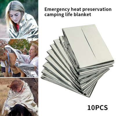 Willstar 10 PCS Emergency Outdoor Thermal Blanket Silver Space Blanket Perfect Survival Gear 130210 CM
Willstar 10 PCS Emergency Outdoor Thermal Blanket Silver Space Blanket Perfect Survival Gear 130210 CM