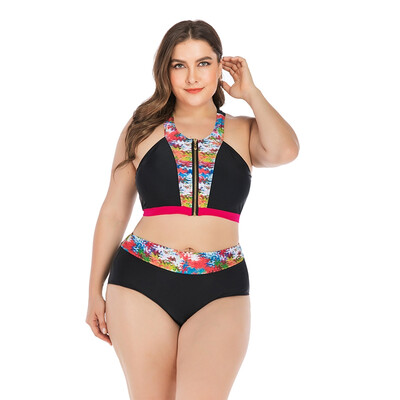 Women Tankini Patchwork Zipper High Waist Quick Drying Swimwear Bikini Top Bottom Lady Plus Size Swimsuit Beach Swimming Suit
Women Tankini Patchwork Zipper High Waist Quick Drying Swimwear Bikini Top Bottom Lady Plus Size Swimsuit Beach Swimming Suit