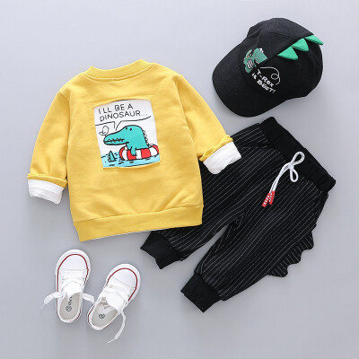 New Autumn Baby Boy Girl Set Long Sleeve Letters T-shirt Cartoon Animal Print Sweatshirt Trousers Casual Outfits
New Autumn Baby Boy Girl Set Long Sleeve Letters T-shirt Cartoon Animal Print Sweatshirt Trousers Casual Outfits