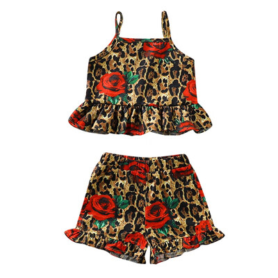 2PcsSet Summer Baby Girls Casual Sleeveless Strap Leopard Floral Print T-shirt TopsShorts Suits Costume Set
2PcsSet Summer Baby Girls Casual Sleeveless Strap Leopard Floral Print T-shirt TopsShorts Suits Costume Set