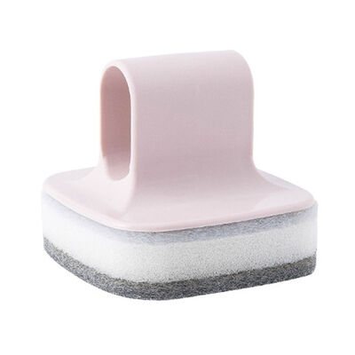 Wall Mount Dish Washing Sponge Brush Self Adehensive Kitchen PP Handle Scrubber Home Supplies
