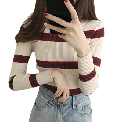 Korean Style Round Neck Soild Color Stripes Sweater Slim Thin Long-sleeved Knit Sweater Black Code
Korean Style Round Neck Soild Color Stripes Sweater Slim Thin Long-sleeved Knit Sweater Black Code