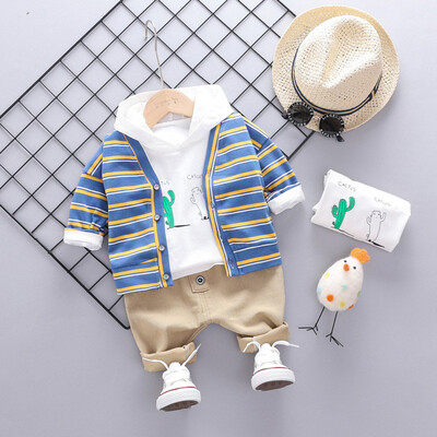 New Autumn Fashion Casual Cactus Print Striped Boy Set Hoodie Pants Cardigan 3pcs Toddler Children Set 0-3T Baby Boy Clothes
New Autumn Fashion Casual Cactus Print Striped Boy Set Hoodie Pants Cardigan 3pcs Toddler Children Set 0-3T Baby Boy Clothes