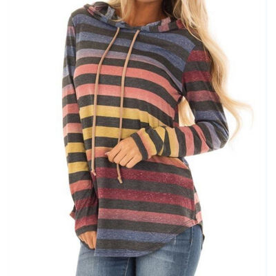 Women Striped Pullover Tops 2019 Fashion Personality Sweatshirts Autumn Ladies Concise Hoodie Casual Female All-match Clothes
Women Striped Pullover Tops 2019 Fashion Personality Sweatshirts Autumn Ladies Concise Hoodie Casual Female All-match Clothes