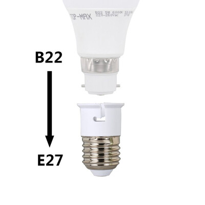 Lamp holder E27 E26 to B22 converter Edison screw LED bulb base socket converter adapter accessories extender 4PCS
Lamp holder E27 E26 to B22 converter Edison screw LED bulb base socket converter adapter accessories extender 4PCS