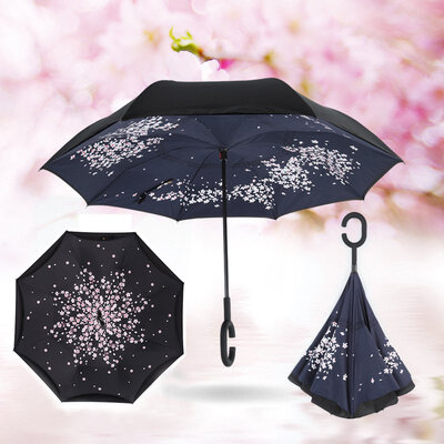 Reverse Folding Double Layer Inverted Chuva Umbrella Self Stand Inside Out Rain Protection C-Hook Hands Windproof for Car
Reverse Folding Double Layer Inverted Chuva Umbrella Self Stand Inside Out Rain Protection C-Hook Hands Windproof for Car
